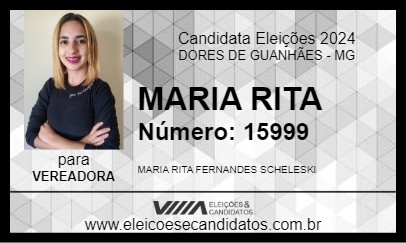 Candidato MARIA RITA 2024 - DORES DE GUANHÃES - Eleições