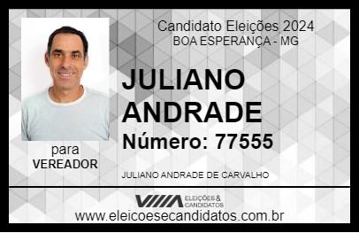 Candidato JULIANO ANDRADE 2024 - BOA ESPERANÇA - Eleições