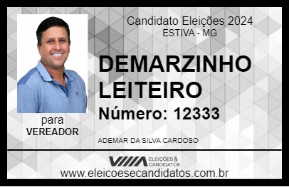 Candidato DEMARZINHO LEITEIRO 2024 - ESTIVA - Eleições