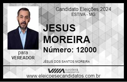 Candidato JESUS MOREIRA 2024 - ESTIVA - Eleições