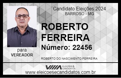 Candidato ROBERTO FERREIRA 2024 - BARROSO - Eleições