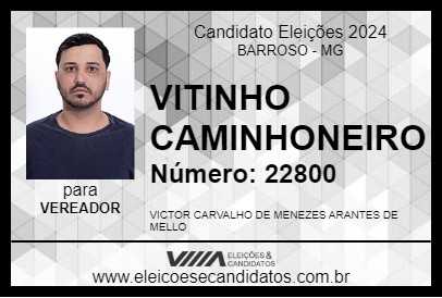 Candidato VITINHO CAMINHONEIRO 2024 - BARROSO - Eleições