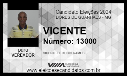 Candidato VICENTE 2024 - DORES DE GUANHÃES - Eleições