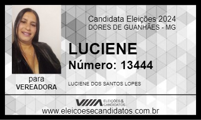 Candidato LUCIENE 2024 - DORES DE GUANHÃES - Eleições