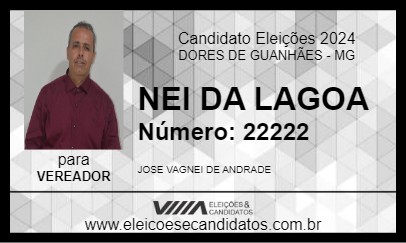 Candidato NEI DA LAGOA 2024 - DORES DE GUANHÃES - Eleições