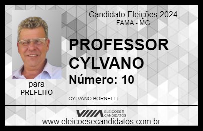 Candidato PROFESSOR CYLVANO 2024 - FAMA - Eleições