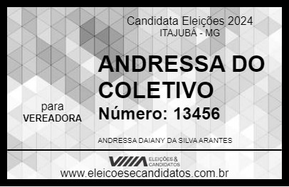 Candidato ANDRESSA DO COLETIVO 2024 - ITAJUBÁ - Eleições