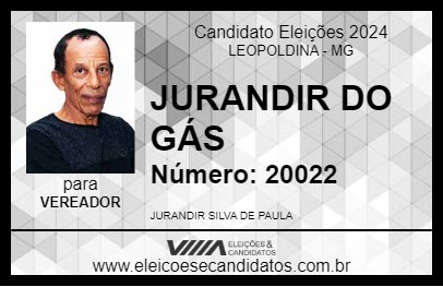 Candidato JURANDIR DO GÁS 2024 - LEOPOLDINA - Eleições