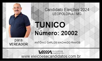 Candidato TUNICO 2024 - LEOPOLDINA - Eleições