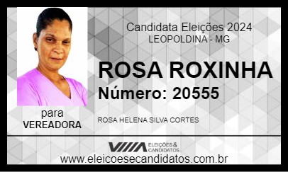 Candidato ROSA ROXINHA 2024 - LEOPOLDINA - Eleições