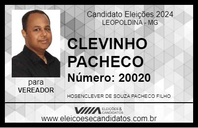 Candidato CLEVINHO PACHECO 2024 - LEOPOLDINA - Eleições