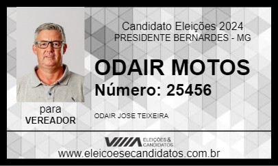 Candidato ODAIR MOTOS 2024 - PRESIDENTE BERNARDES - Eleições