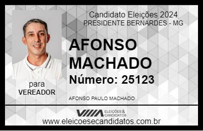 Candidato AFONSO MACHADO 2024 - PRESIDENTE BERNARDES - Eleições