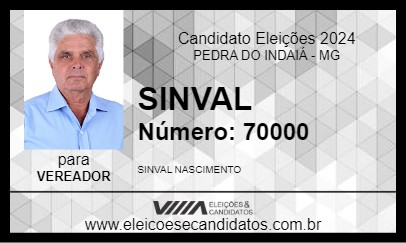 Candidato SINVAL 2024 - PEDRA DO INDAIÁ - Eleições