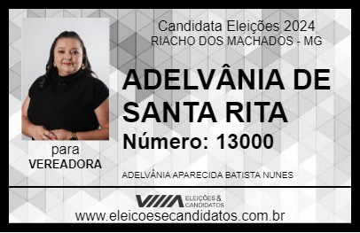 Candidato ADELVÂNIA DE SANTA RITA 2024 - RIACHO DOS MACHADOS - Eleições