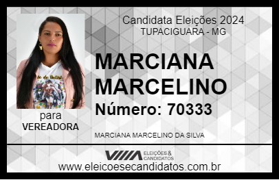 Candidato MARCIANA MARCELINO 2024 - TUPACIGUARA - Eleições