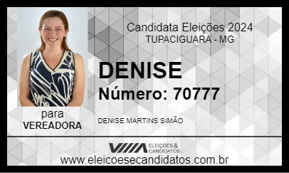 Candidato DENISE 2024 - TUPACIGUARA - Eleições