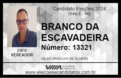 Candidato BRANCO DA ESCAVADEIRA 2024 - CHALÉ - Eleições