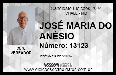 Candidato JOSÉ MARIA DO ANÉSIO 2024 - CHALÉ - Eleições