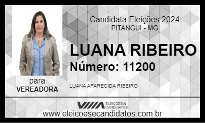 Candidato LUANA RIBEIRO 2024 - PITANGUI - Eleições