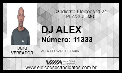 Candidato DJ ALEX 2024 - PITANGUI - Eleições