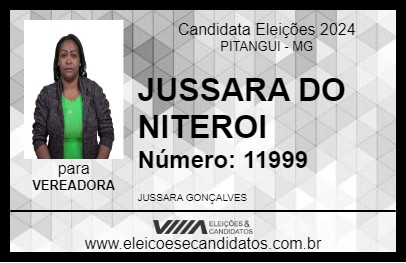 Candidato JUSSARA DO NITEROI 2024 - PITANGUI - Eleições