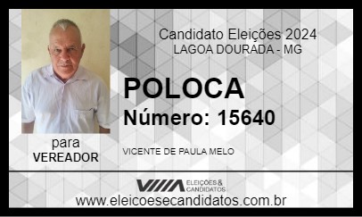 Candidato POLOCA 2024 - LAGOA DOURADA - Eleições