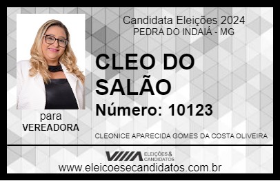 Candidato CLEO DO SALÃO 2024 - PEDRA DO INDAIÁ - Eleições