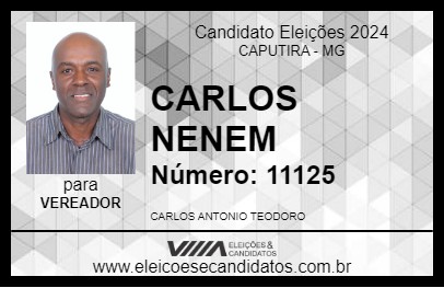 Candidato CARLOS NENEM 2024 - CAPUTIRA - Eleições