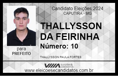 Candidato THALLYSSON DA FEIRINHA 2024 - CAPUTIRA - Eleições