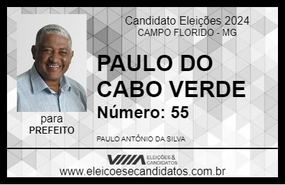 Candidato PAULO DO CABO VERDE 2024 - CAMPO FLORIDO - Eleições