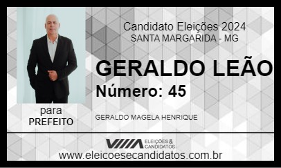 Candidato GERALDO LEÃO 2024 - SANTA MARGARIDA - Eleições