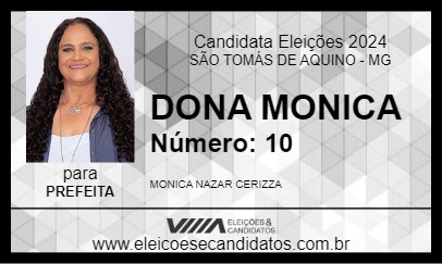 Candidato DONA MONICA 2024 - SÃO TOMÁS DE AQUINO - Eleições