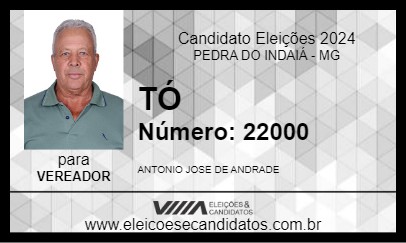 Candidato TÓ 2024 - PEDRA DO INDAIÁ - Eleições