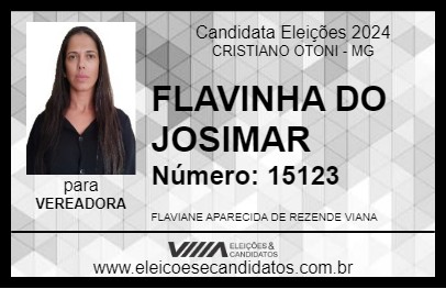 Candidato FLAVINHA DO JOSIMAR 2024 - CRISTIANO OTONI - Eleições