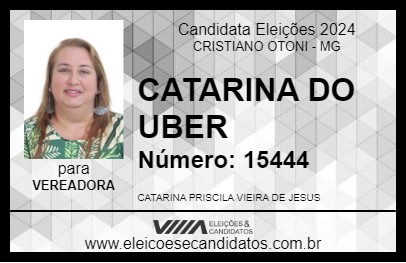 Candidato CATARINA DO UBER 2024 - CRISTIANO OTONI - Eleições