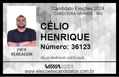 Candidato CÉLIO HENRIQUE 2024 - CABECEIRA GRANDE - Eleições