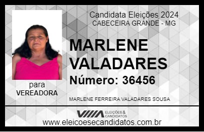 Candidato MARLENE VALADARES 2024 - CABECEIRA GRANDE - Eleições