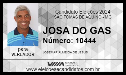 Candidato JOSA DO GAS 2024 - SÃO TOMÁS DE AQUINO - Eleições