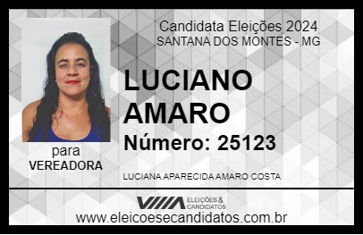 Candidato LUCIANA AMARO 2024 - SANTANA DOS MONTES - Eleições