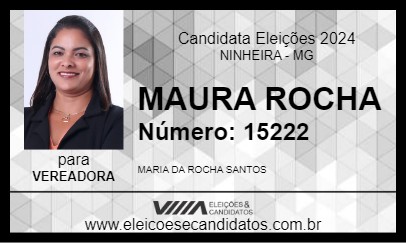 Candidato MAURA ROCHA 2024 - NINHEIRA - Eleições