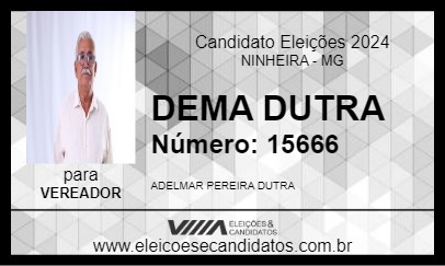 Candidato DEMA DUTRA 2024 - NINHEIRA - Eleições