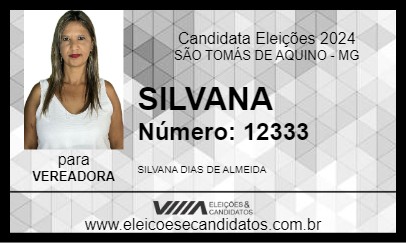 Candidato SILVANA 2024 - SÃO TOMÁS DE AQUINO - Eleições