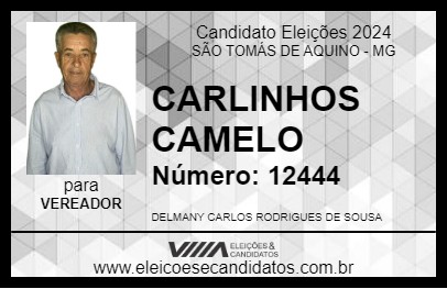 Candidato CARLINHOS CAMELO 2024 - SÃO TOMÁS DE AQUINO - Eleições