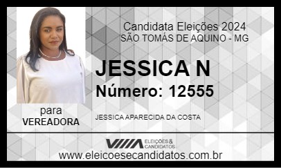 Candidato JESSICA 2024 - SÃO TOMÁS DE AQUINO - Eleições