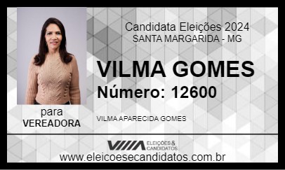 Candidato VILMA GOMES 2024 - SANTA MARGARIDA - Eleições