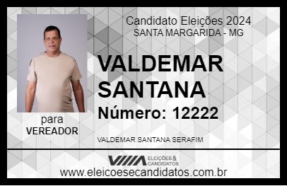 Candidato VALDEMAR SANTANA 2024 - SANTA MARGARIDA - Eleições