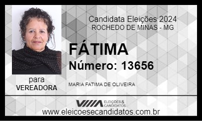 Candidato FÁTIMA 2024 - ROCHEDO DE MINAS - Eleições