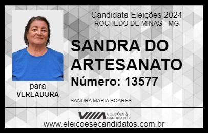 Candidato SANDRA DO ARTESANATO 2024 - ROCHEDO DE MINAS - Eleições