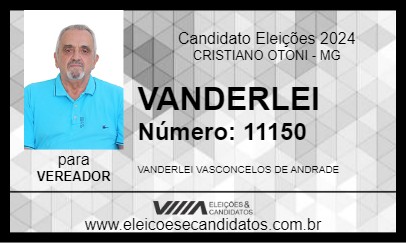 Candidato VANDERLEI 2024 - CRISTIANO OTONI - Eleições